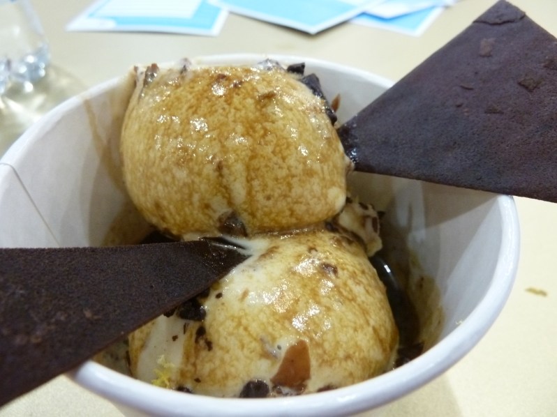 Ice-cream embedded with Pedro Ximinez-soaked raisins, doused in a shot of espresso.