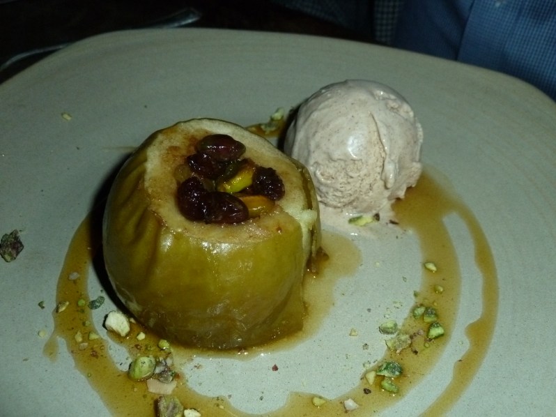 Baked Apple with Cinnamon Ice-Cream