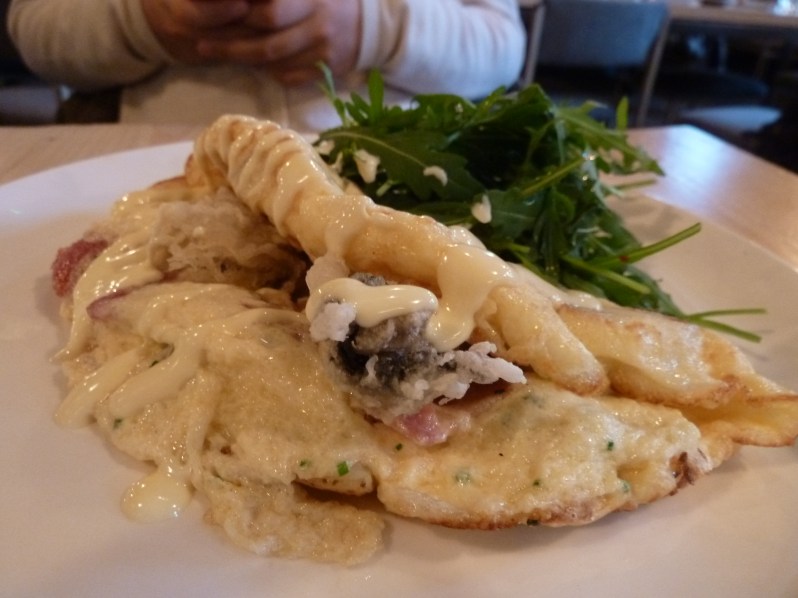 Hangtown Fry - Bacon and Oyster Omelette