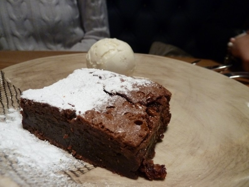 Chocolate Brownie with Earl Grey Ice-Cream 