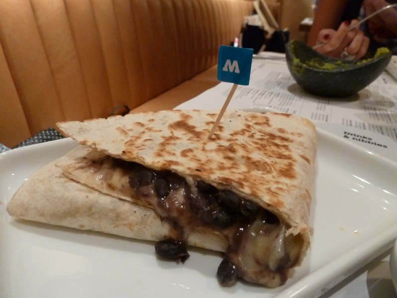 Black bean and cheese quesadillas