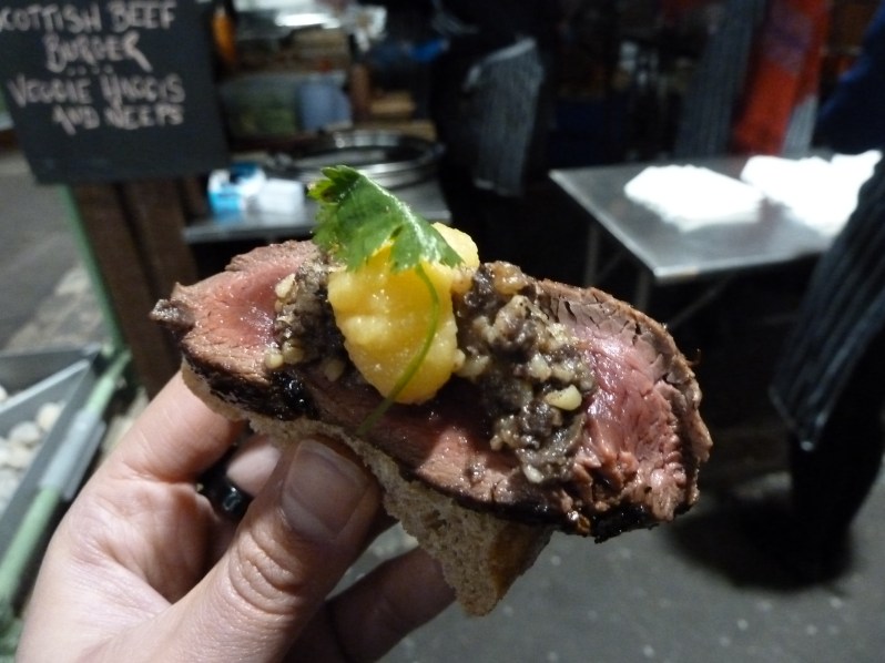 Venison steak with haggis