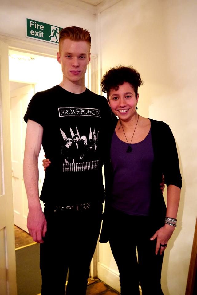 Is our waiter a red hot model? Why yes. Am I posing shamelessly with him? Why yes?