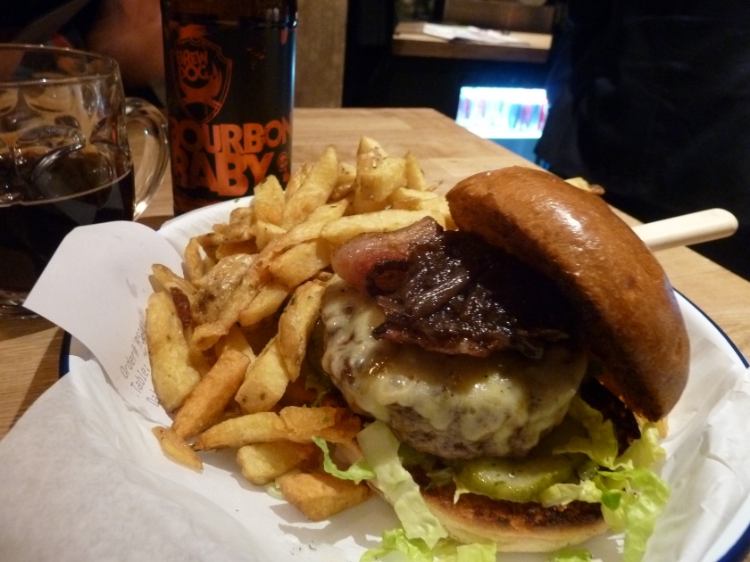 The BrewBurger - containing four different kinds of beer :)