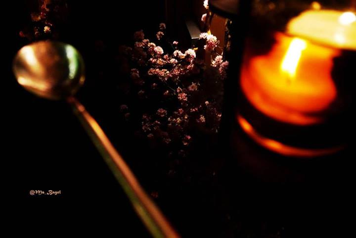 Sakura and dessert spoon - a combination made in heaven