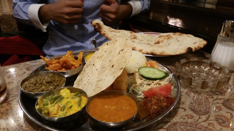 The vegetarian set was equally uninspiring